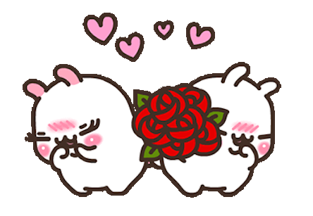 Lovely Rabbit Love Animated messages sticker-7