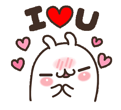 Lovely Rabbit Love Animated messages sticker-0