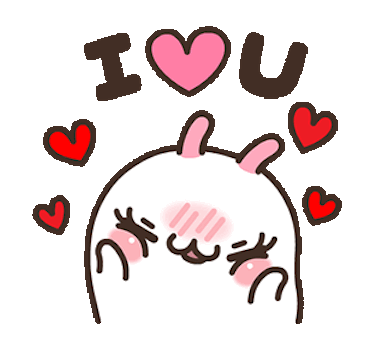 Lovely Rabbit Love Animated messages sticker-6