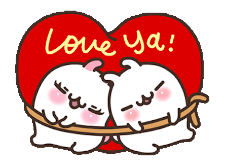 Lovely Rabbit Love Animated messages sticker-9