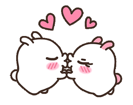 Lovely Rabbit Love Animated messages sticker-3