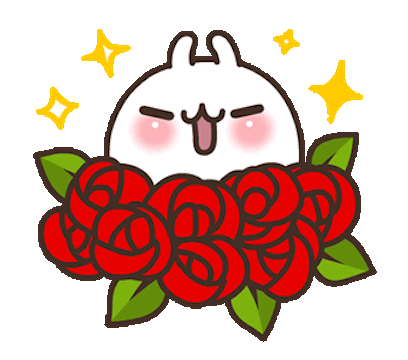 Lovely Rabbit Love Animated messages sticker-5