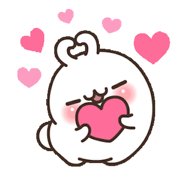Lovely Rabbit Love 2 Animated messages sticker-9