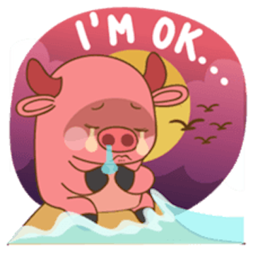 Funny Angry Pig messages sticker-1