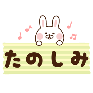 デカ文字マステ風〜出っ歯うさぎ messages sticker-8
