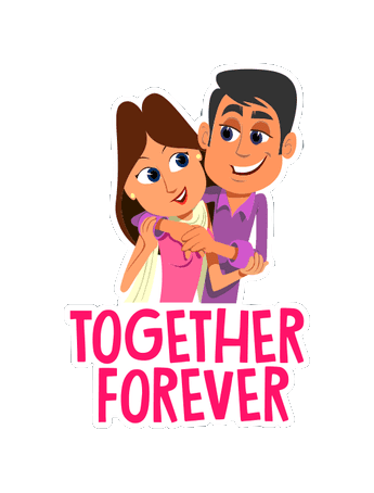 Cute Couple Stickers messages sticker-10