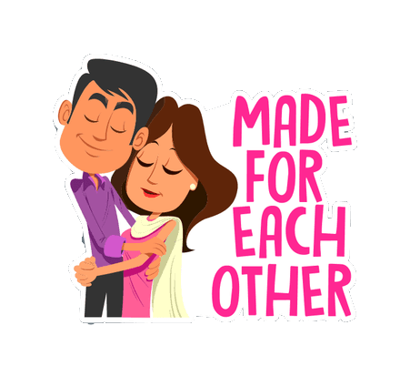 Cute Couple Stickers messages sticker-7