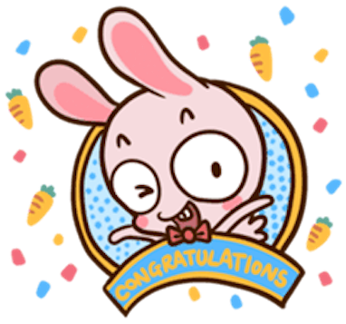 Pinky Bunny Cute messages sticker-6