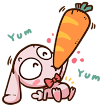 Pinky Bunny Cute messages sticker-8