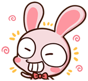 Pinky Bunny Cute messages sticker-2