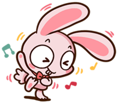 Pinky Bunny Cute messages sticker-7