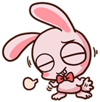 Pinky Bunny Cute messages sticker-0