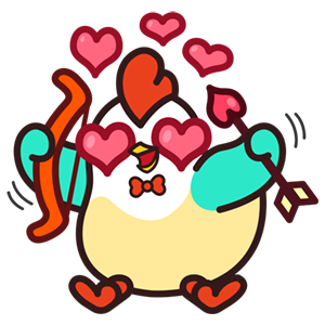 Cute Roosters Stickers messages sticker-1