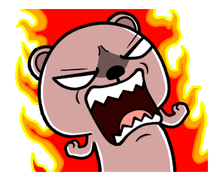Angry Bear Animated messages sticker-1