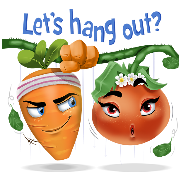 Wasted Veggies: Hero and Nina messages sticker-11