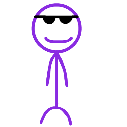 Purple Stickman messages sticker-4