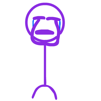 Purple Stickman messages sticker-6