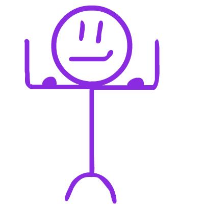 Purple Stickman messages sticker-8