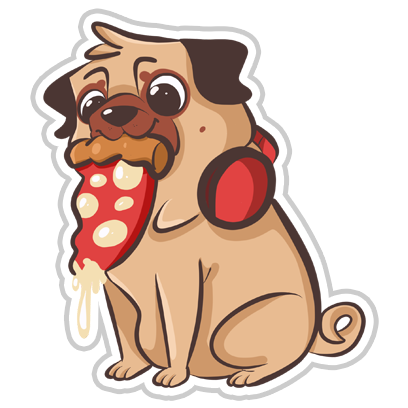 Dog Pug - Emoji Stickers messages sticker-0