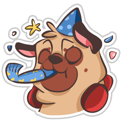 Dog Pug - Emoji Stickers messages sticker-6