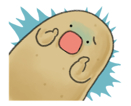 Animated Black Cat and Potato messages sticker-9