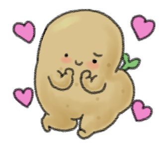 Animated Black Cat and Potato messages sticker-0