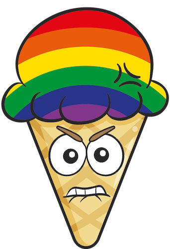 GAY PRIDE Ice Cream Cone Emoji Stickers messages sticker-5