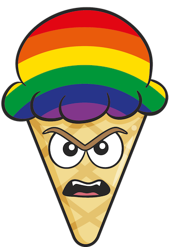 GAY PRIDE Ice Cream Cone Emoji Stickers messages sticker-8