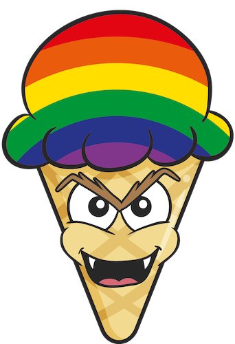 GAY PRIDE Ice Cream Cone Emoji Stickers messages sticker-7