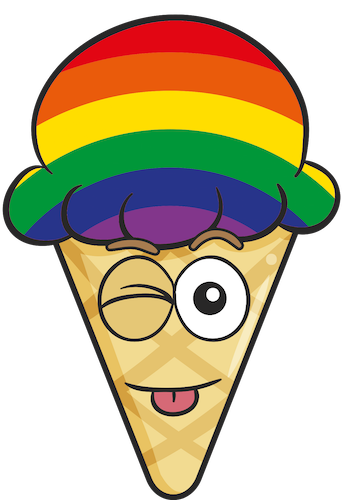 GAY PRIDE Ice Cream Cone Emoji Stickers messages sticker-11