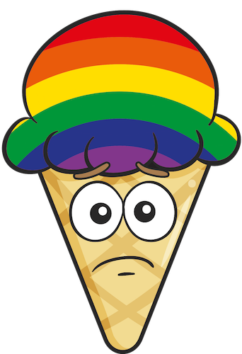 GAY PRIDE Ice Cream Cone Emoji Stickers messages sticker-10