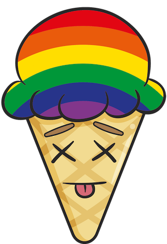 GAY PRIDE Ice Cream Cone Emoji Stickers messages sticker-6