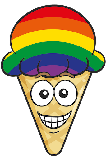 GAY PRIDE Ice Cream Cone Emoji Stickers messages sticker-1