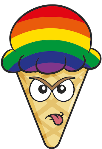 GAY PRIDE Ice Cream Cone Emoji Stickers messages sticker-4