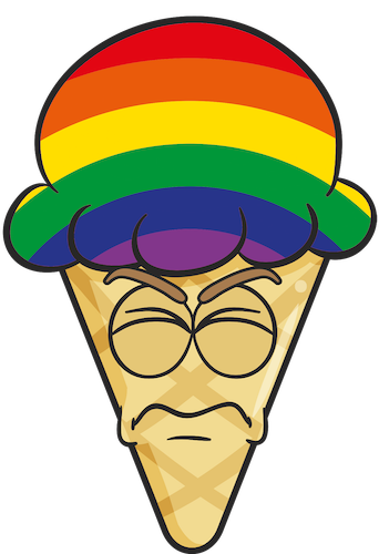 GAY PRIDE Ice Cream Cone Emoji Stickers messages sticker-3