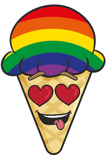 GAY PRIDE Ice Cream Cone Emoji Stickers messages sticker-2