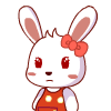 Fun Animate Red Rabb messages sticker-0