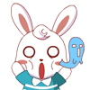 Fun Animate Red Rabb messages sticker-5