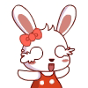 Fun Animate Red Rabb messages sticker-11