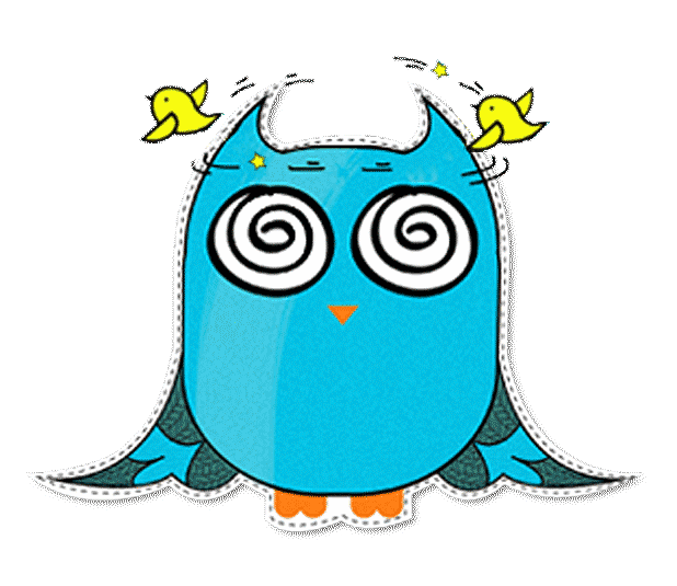 Blue Owl Fukuro Stickers messages sticker-1