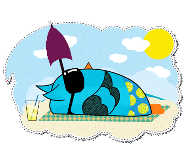 Blue Owl Fukuro Stickers messages sticker-8