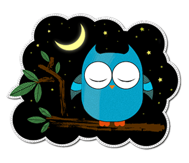 Blue Owl Fukuro Stickers messages sticker-4