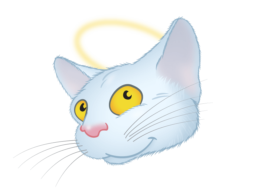 White Cat emoji messages sticker-9