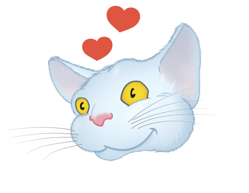 White Cat emoji messages sticker-8
