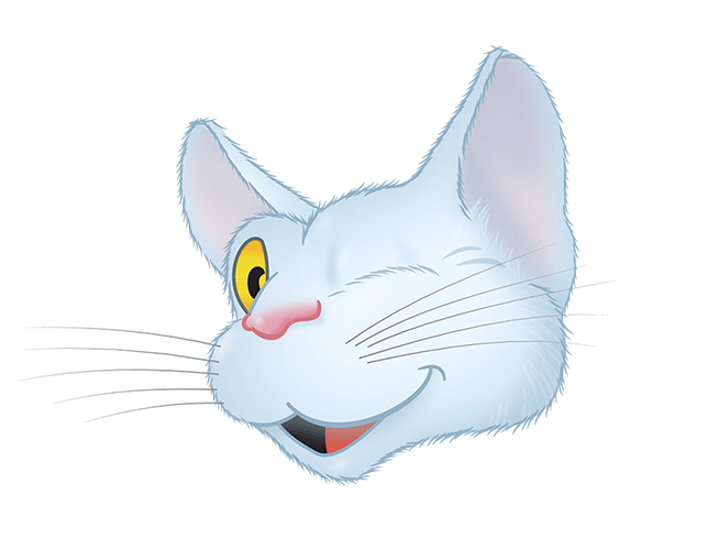 White Cat emoji messages sticker-1