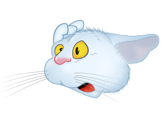 White Cat emoji messages sticker-4