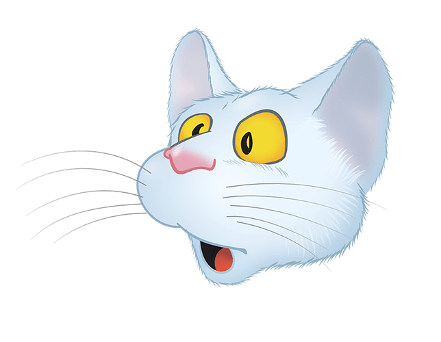 White Cat emoji messages sticker-3
