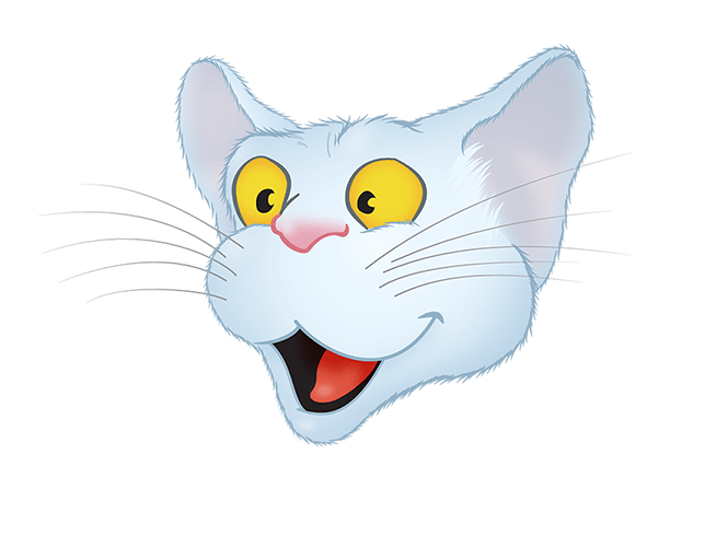 White Cat emoji messages sticker-2