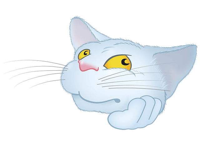 White Cat emoji messages sticker-11