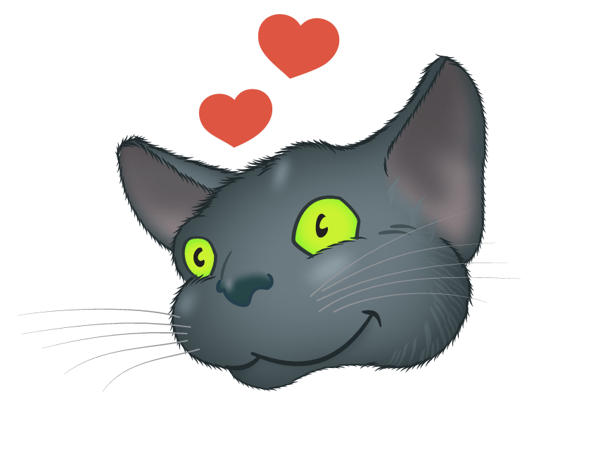 Black Cat emoji messages sticker-8